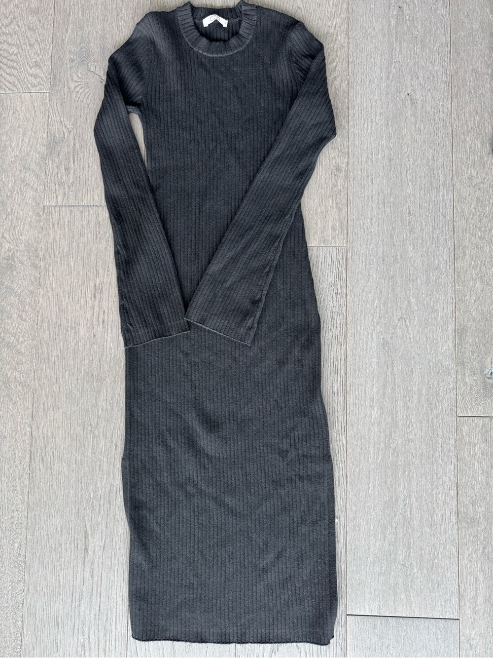 AYR Ribbed Long Sleeve Midi Dress